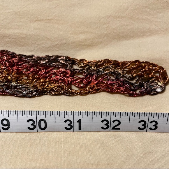 Vintage metal knit lace belt.